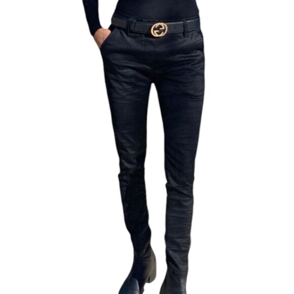 Bevy Flog Dafna Black Link Print Pants Size 29 MSRP 209.00 - Picture 1 of 13